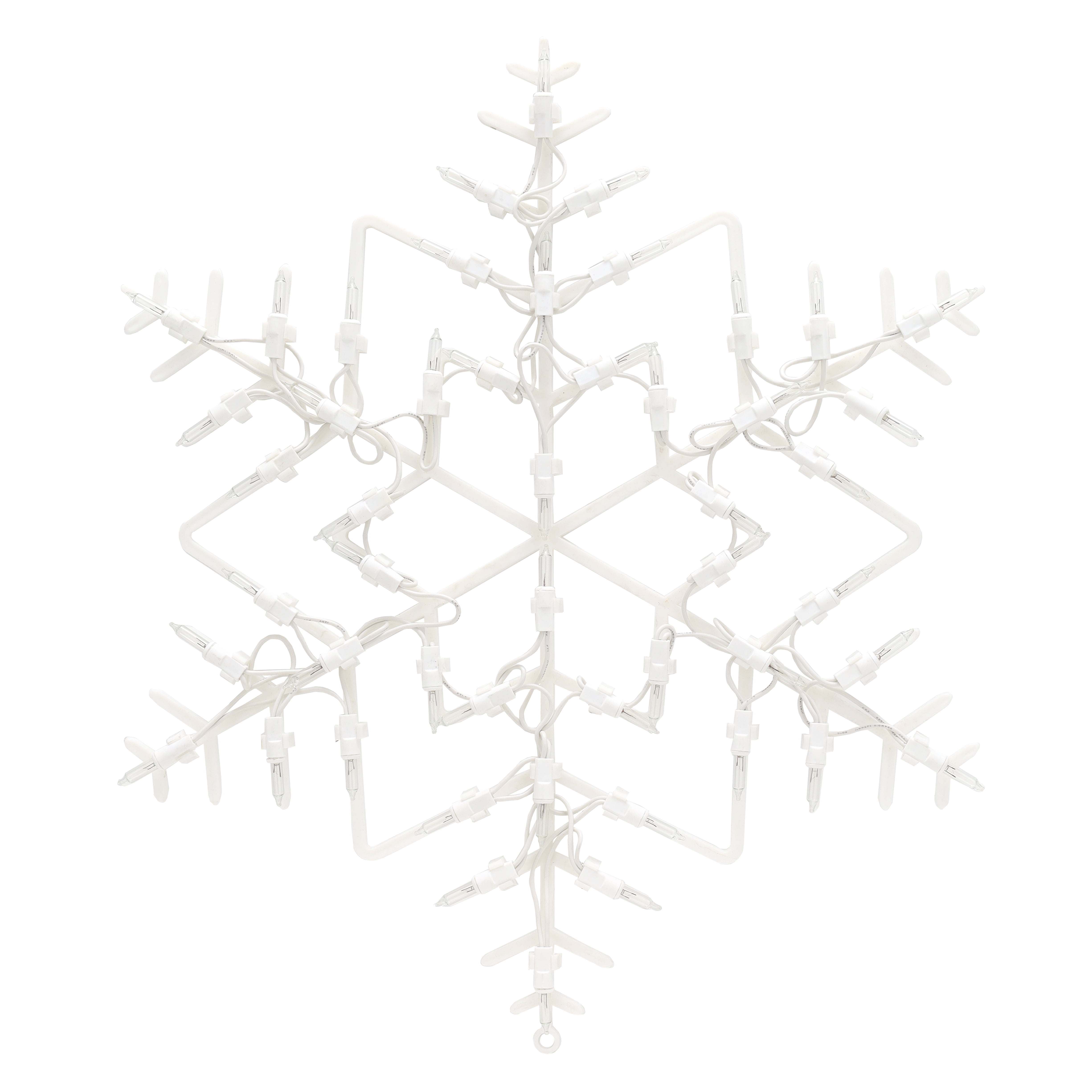 Holiday Time Flocon de Neige Silhouette, Blanc Chaud