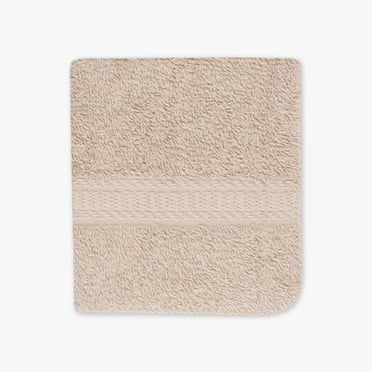 Gant de toilette Mainstays Basic, doux et résistant, 100 % coton, couleur beige