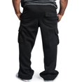 thumbnail image 4 of Men‘s Casual Gym Cargo Combat Straight Loose Jogger Sweat Track Pants, 4 of 4