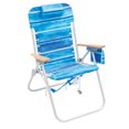 thumbnail image 1 of Rio Beach Hi-Boy 17" Seat Height 4-Position Lace-Up Suspension Folding Backpack Beach Chair, Stripe, 1 of 8