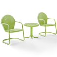 thumbnail image 3 of Crosley Furniture Griffith 3Pc Metal Patio Conversation Set in Key Lime Green, 3 of 8