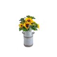thumbnail image 1 of Artificial sunflowers in Galvanized Pot, 1 of 2