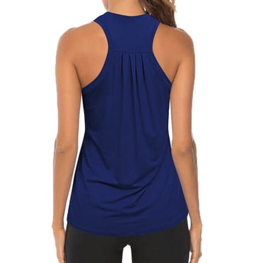 EGNMCR Tank Tops for Women Women Workout Yoga Pleated Gym Shirts Athletic Racerback Tank Tops