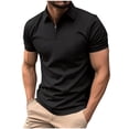 thumbnail image 1 of Shirts for Men, Mens Lapel Color Buttons Outdoors Short Sleeve Turndown Collar Blouse Shirt, 1 of 5