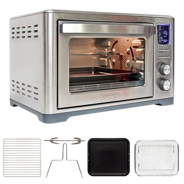 Kenmore 11-in-1 Digital Air Fryer Toaster Oven, Fast preheating with Automatic Timer Air Fryer Oven,1700W Cool-touch Stainless steel.