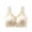 Beige, variant on Front Closure Lace Push Up Bra with Side Coverage and Back Support for Everyday Comfort and Seamless Lift