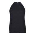 thumbnail image 3 of Birdeem Hauts pour Femmes Aguichant à Encolure Ronde Ajourée, Camisole Sans Manches de Couleur Unie, 3 of 5