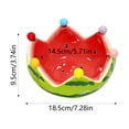 thumbnail image 2 of Watermelon-Themed Ceramic Fruit Serving Bowl Set with Six Stainless Steel Forks for Home Dining Bar Events and, 2 of 5