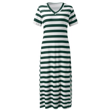 adviicd Robes d'Affaires pour les Femmes Robe Décontractée d'Affaires 2024 Bureau de Travail d'Été V Cou Fente Ceinture Robes Sans Manches Vert, L