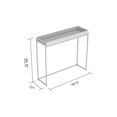 thumbnail image 4 of Safdie & Co. Console Table, White Marble Tray Top & Black Metal Legs., 4 of 4