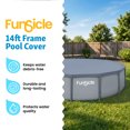 thumbnail image 2 of Funsicle Couverture de Piscine Ronde Durable de 14 Pieds pour Oasis et Piscines d'Activités, Gris, 2 of 6