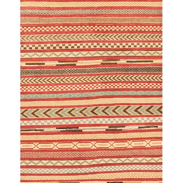 Ahgly Company Tapis d'Intérieur Rectangulaire Abstrait Rouge Tapis de Zone Abstrait, 7 Pieds x 10 Pieds