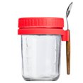 thumbnail image 2 of Ynlkorvg Glass&Bottle Overnight Oatmeal Jars With Spoon And Lids Airtight Oatmeal Containers With Measurement Marks Mason Jars With Lids For Oatmeal Containers On The Move, 2 of 8