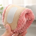 thumbnail image 4 of Mens and Womens Furry Slippers Flannel Lining Close Toe Solid Color Simplicity Thick Bottom Memory Foam Comfortable Non-Slip Warm Winter Home Slippers Pink, 4 of 8