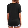 thumbnail image 5 of Vêtements de Grossesse Offres de l'Action de Grâce Liquidation Été Vêtements de Maternité pour Femmes Col Rond Manches Courtes Volants Pli Hauts de Grossesse, 5 of 5