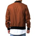 thumbnail image 2 of Faithtur Men's Bomber Flight Jacket Casual Patchwork Fall Winter Coats Zipper Closure Outwear, 2 of 5