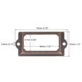thumbnail image 2 of Unique Bargains 70x33mm Drawer Tag Label Metal Label Holder File Tag Frames Copper Tone 30 Pack, 2 of 6