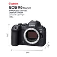 thumbnail image 3 of Canon EOS R6 Mark II Appareil Photo Sans Miroir (Boîtier Seulement), Appareil Photo Plein Cadre, Capteur CMOS 24,2 Mégapixels, Capacités Photo et Vidéo, Noir, 3 of 6