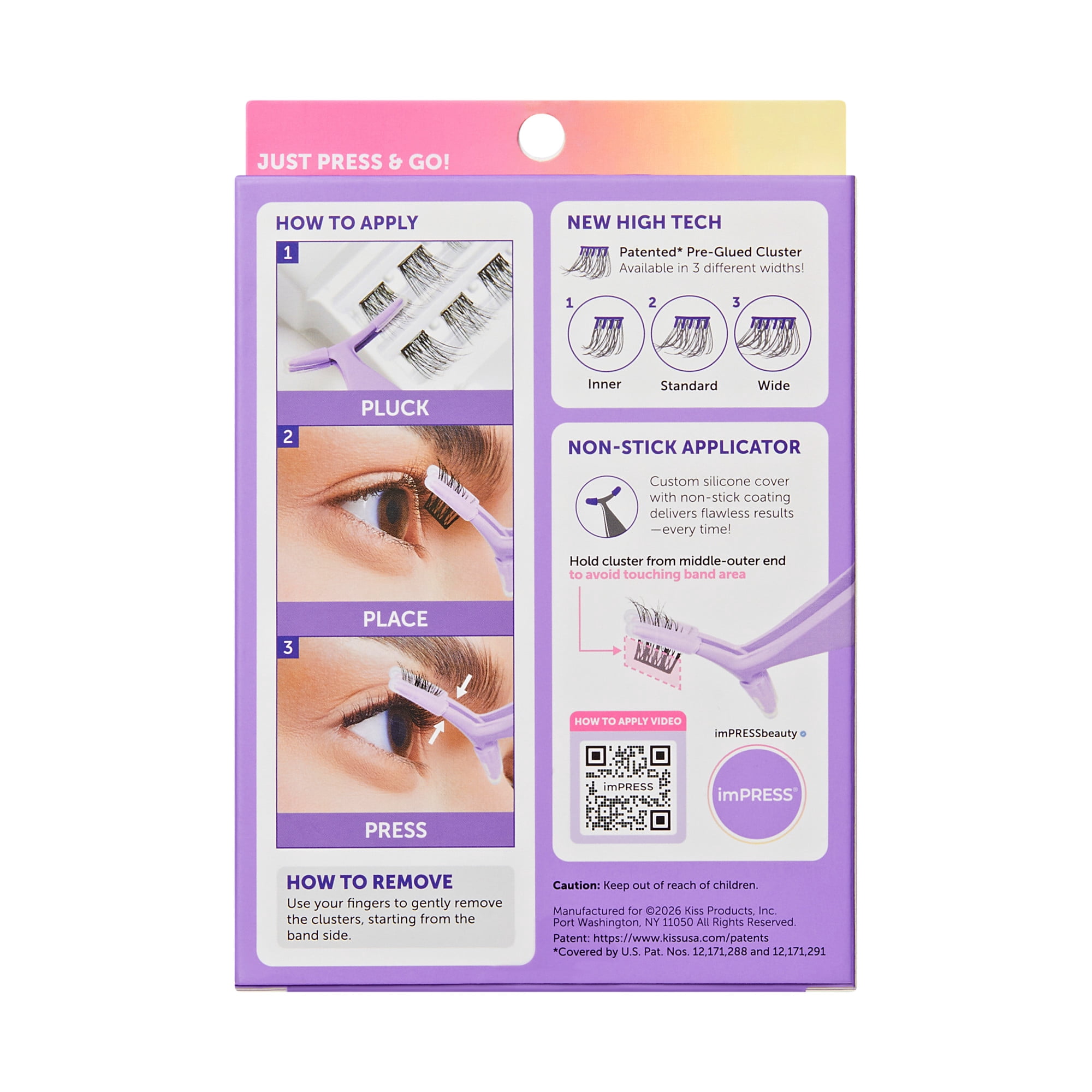 KISS imPRESS Mega Multi 01, Naturel Doux, Touffes de Cils