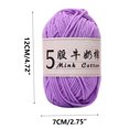 thumbnail image 3 of Naittoop 5 Strands Milk Cotton Doll Crochet Diy Knitting Thread Baby Sweater Wool Ball, 3 of 6