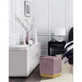 thumbnail image 2 of Meridian Furniture Jax Contemporary Velvet Ottoman/Stool in Pink, 2 of 8