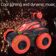 thumbnail image 4 of Red Childrens Rollover Stunt Remote Control Car With 360 Rotation 90 Upright Driving Sound Effects Birthday Christmas Gift Off Road Play Toy Vehicle Activity, 4 of 6
