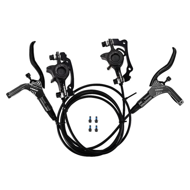 Aluminum Alloy Bike Hydraulic Disc Brake Set 800/1400mm Front Rear 160mm Rotors front L rear