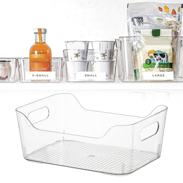 1PC Produce Storage Storage Boxes Storage Bags Large Deep Plastic Storage Boxes With Disposal Bathroom Organize Countertop Makeup Organizers Organize Shelves Cabinets And Closet Decor White