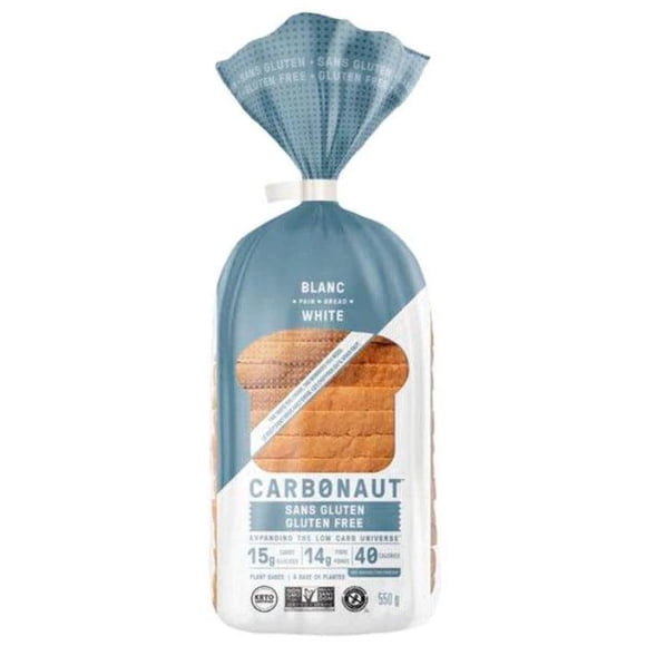 Carbonaut - Gluten Free White Bread, Keto, Vegan, Kosher, Non-GMO, low-Carb, Sugar Free, 550 g, CARBONAUT GF WHITE BREAD