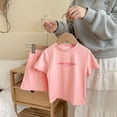 thumbnail image 2 of Shirts for Girls Children Print Loose Boy Girl Pockets Shorts Short Sleeve Round-Neck Blouses T-shirt Sets, 2 of 3