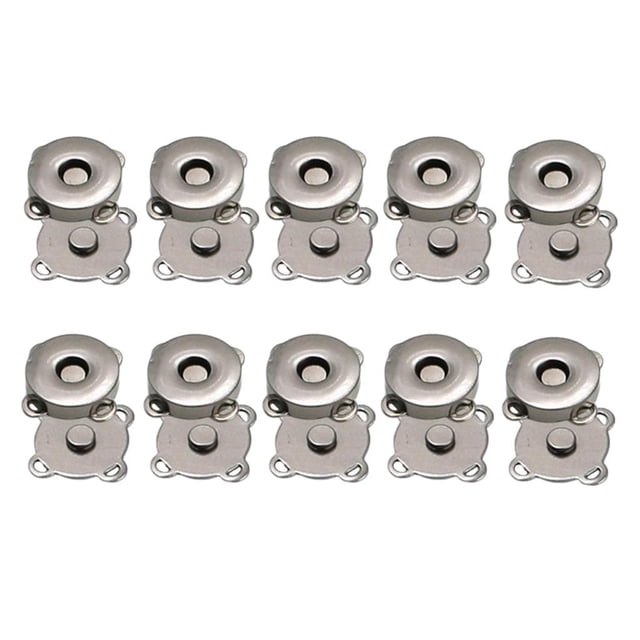 jifeng 10 Pairs Clasps Snaps Buttons DIY Purses Handbag Craft 14mm Black