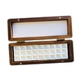 thumbnail image 1 of simhoa Watercolor Paint Box Empty Palette Box Wooden Watercolor Paint Storage Box Paint 27 Grids, 1 of 8