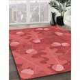 thumbnail image 3 of Ahgly Company Tapis Rectangulaire Lavable en Machine Rouge Transitionnel, 8 Pieds x 10 Pieds, 3 of 7