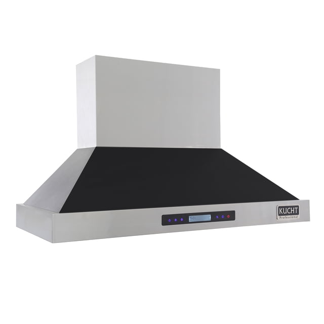 Kucht Professional 48 In. Wall Mounted Range Hood 1200cfm In Black