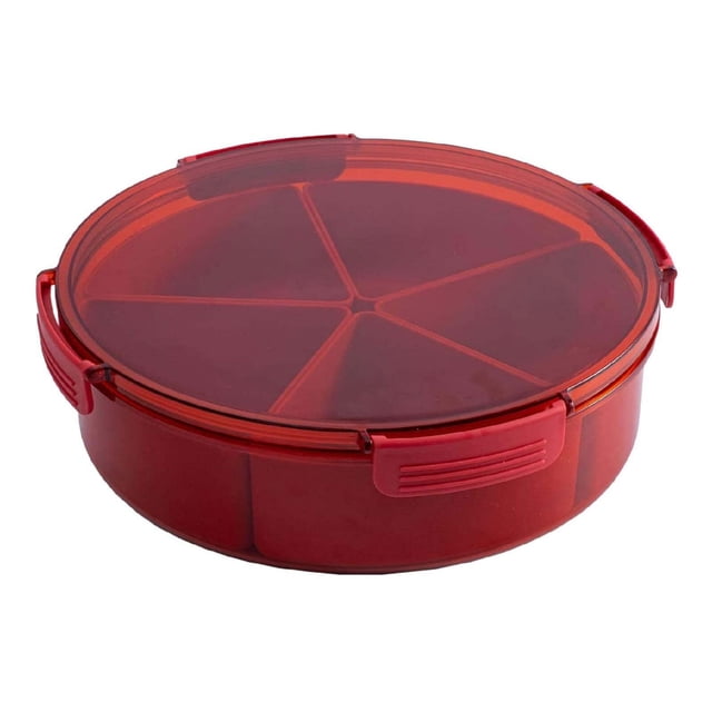 Candy and Nut Serving Container TASTAN Plastic Divided Serving Tray with Lid (4/5 Compartments) - Snack, Veggie & Candy Storage Platter for Home, Parties & Living Room, Plastic Food Storage Lunch Box