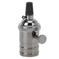 thumbnail image 3 of Not Rust E27 Lamp Base, Retro Style Lamp Holder, Aluminum Plating For Home Stair Closet Pearl Black, 3 of 8