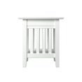 thumbnail image 4 of AFI Mission 20" Solid Wood End Table with Built In Device Charger in White, 4 of 9