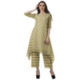 thumbnail image 2 of Moomaya Ensemble Kurti Kurta Pantalon pour Femmes Col Bateau Imprimé Robe 2 Pcs Tenue Ethnique, 2 of 6