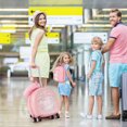 thumbnail image 4 of Gymax 4-Piece Kid's Luggage Set w/ 14'' Carry-on Hardside Spinner Toddler Luggage Pink, 4 of 10