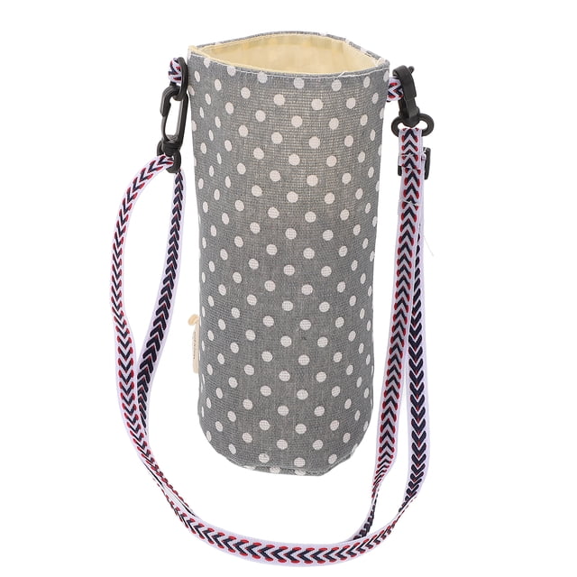 Miangastore Water Bottle Sling Carrier Water Bottle Carrier Grey Simple Design Hiking 1Set