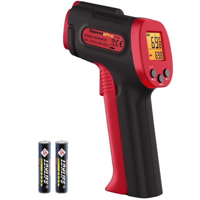 ThermoPro TP30W Digital Infrared Thermometer Gun Non Contact Laser Temperature Gun for Pizza Oven, Grill Swimming Pool, Construction and More