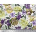 thumbnail image 3 of Soimoi Rayon Fabric Parrot,Pomegranate & Rose Flower Print Fabric by Yard 56 Inch Wide, 3 of 3