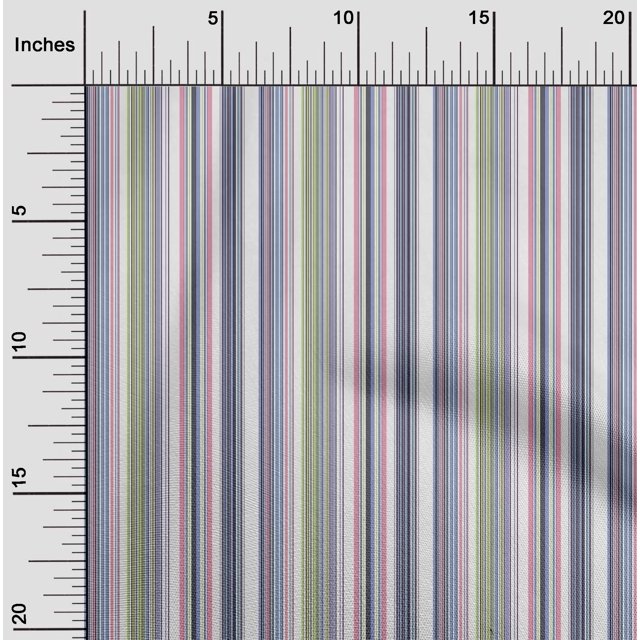 oneOone Cotton Cambric Fabric Multicolor Stripe Fabric Prints By Yard 56 Inch Wide