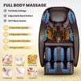 thumbnail image 3 of COSTWAY Relaxation02 Full Body Massage Chair, SL Track Zero Gravity Shiatsu Recliner with airbag Coverage, Bluetooth Speaker, Foot Roller, Heat Therapy, Thai Stretch, Auto Body Detector, 3 of 10