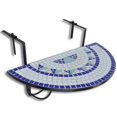 thumbnail image 2 of vidaXL Table de Balcon Suspendue Mosaïque Bleue et Blanche, 2 of 5
