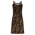 thumbnail image 5 of Ovzne Robes pour Femmes Robe d'Été Robes d'Été pour Femmes à Imprimé Robes Amples à Col en V Sans Manches Robes de Plage avec Poches Robes de Plage Imprimées Liquidation, 5 of 5