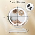 thumbnail image 3 of Costway Miroir de Maquillage Rond de 16 Pouces avec Lumières, 3 Couleurs, Gradable, Commande Tactile, Blanc, 3 of 10