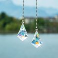 thumbnail image 4 of 2 PCS Crystal AB Coating Ceiling Fan Pull Chain Extender Prisms Drop Gifts, 4 of 4