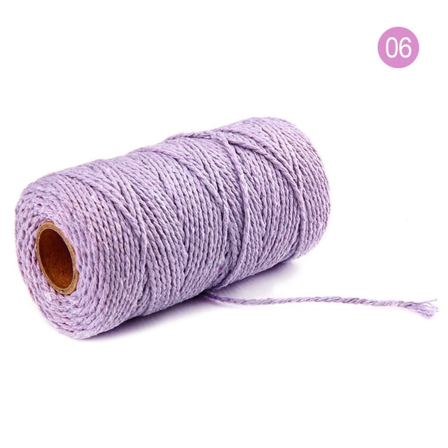 Up to 65% Off SMihono 100m Long/100Yard Pure Cotton Twisted Cord Rope Crafts Macrame String