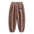 thumbnail image 1 of Girl's Fuzzy Pajama Pants Elastic Waist Fleece, 1 of 3